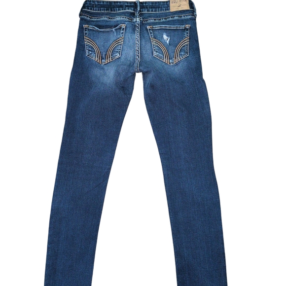 Hollister Blue Skinny Jeans with Distressed Details - Picture 2 of 3